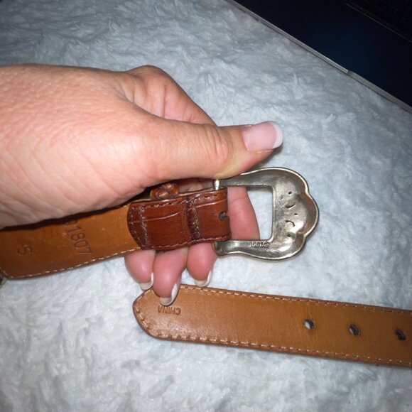 Brighton Vintage 1996 Womens Belt Size Small Brown Tone Braided Leather - Picture 4 of 9
